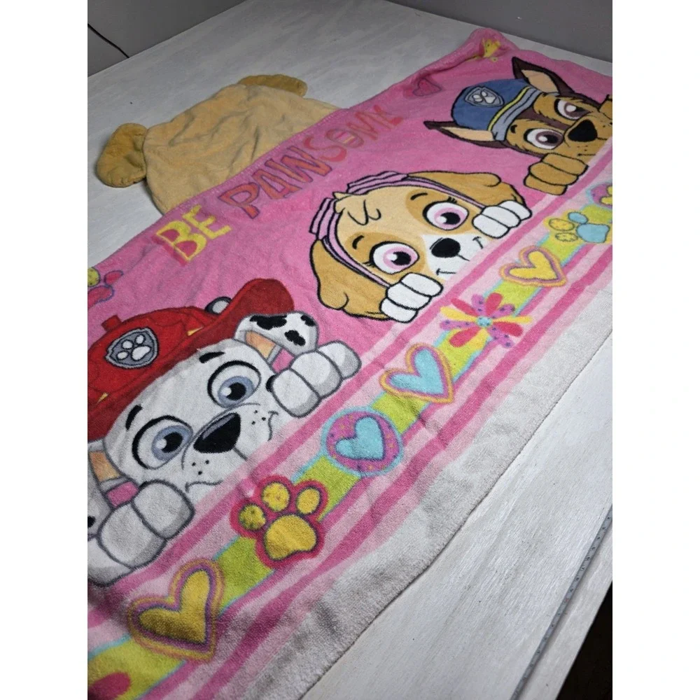 Paw Patrol Skye Kids Hooded Towel Wrap 100% Cotton Beach Swim Bath